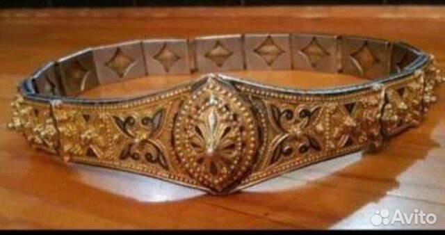 Пояс кемар 18века серебро-позолота