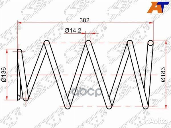 Пружина FR camry 01- (комплект 2 шт.) ST30031 Sat