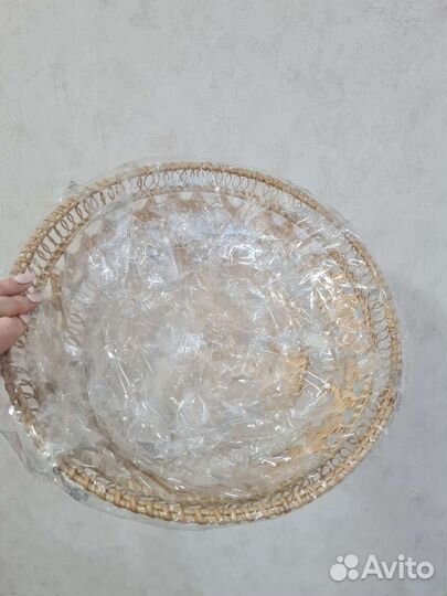 Плетёная тарелка корзина