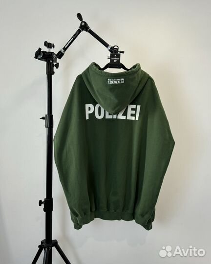 Vetements Polizei Hoodie 2016 SS Green