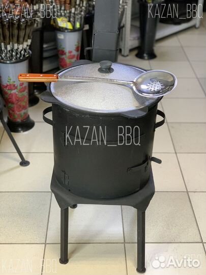 Комплект казан 8л и печь с трубой