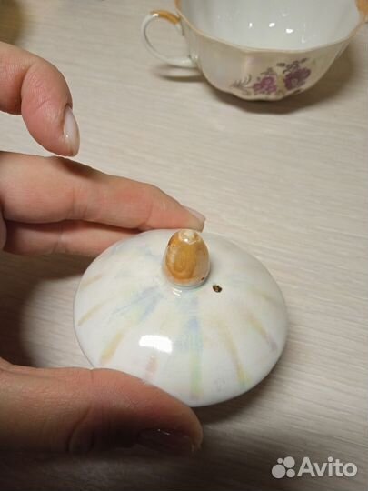 Дулево чашка молочник крышка