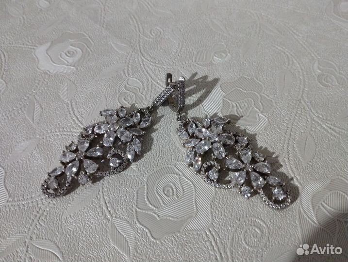 Серьги и кольцо серебро, серебряные изделия