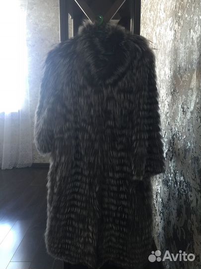 Шуба чернобурка