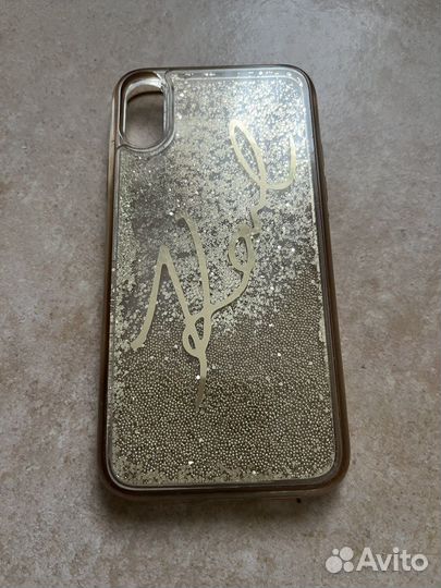 Чехол Karl Lagerfeld на iPhone xr золотой