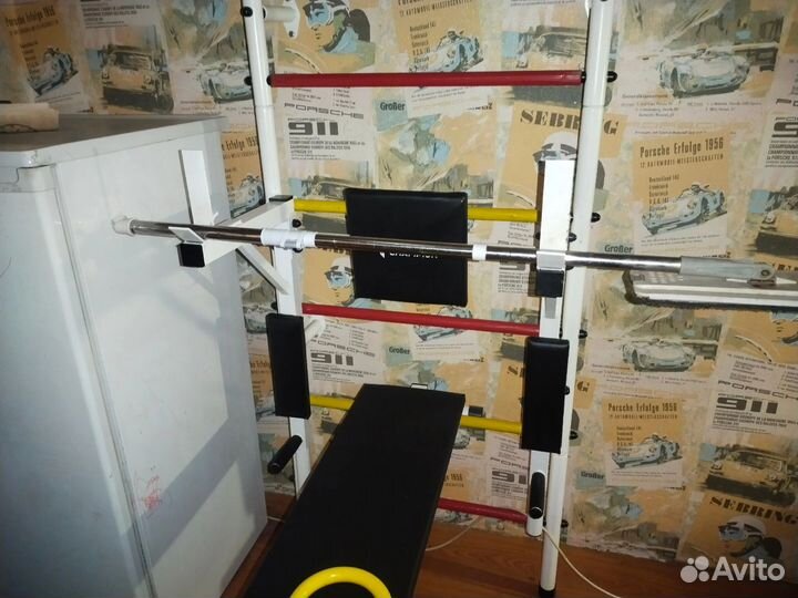 Шведская стенка с турником и брусьями