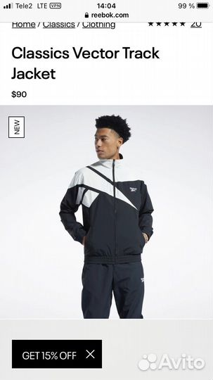 Спортивный костюм reebok