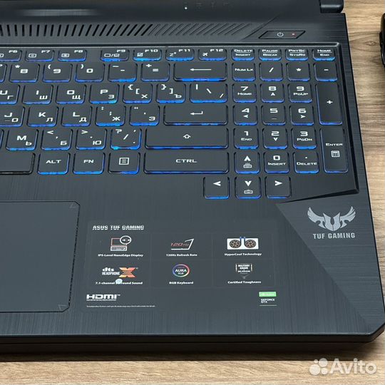 Asus Tuf 15.6 120Hz Ryzen 7/GTX 1650/SSD256/IPS
