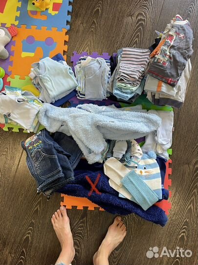 Детская одежда пакетом на мальчика 0-2 года