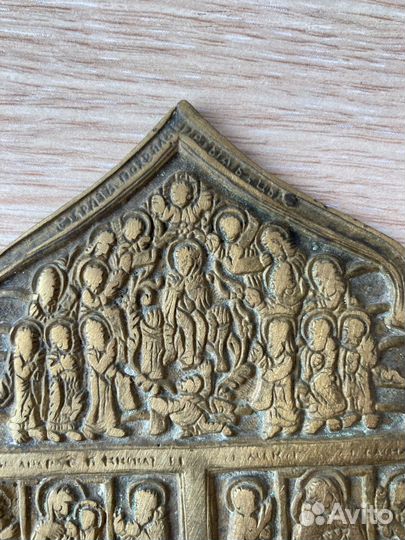 Икона створка от складеня медь