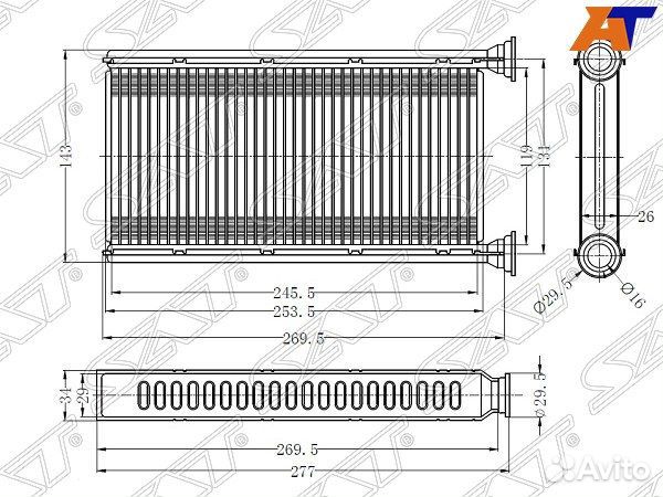 Радиатор отопителя салона subaru XV