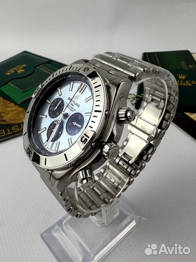 Мужские часы Breitling chronomat blue