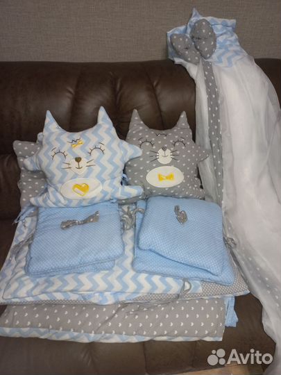 Бортики в кроватку и балдахин бу