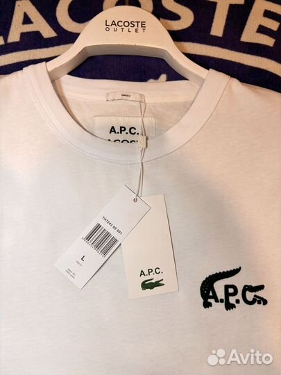 Новая футболка Lacoste A.P.C. Оригинал