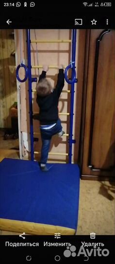 Шведская детская с турником