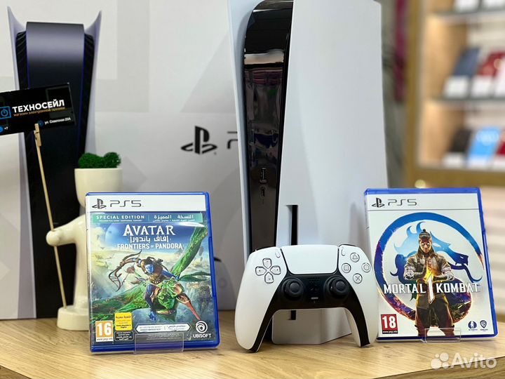 Sony PS5 Fat + игры MK1/Avatar
