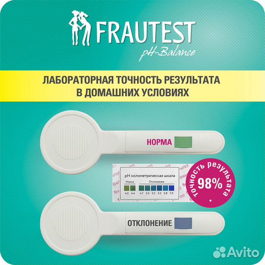 Тест на кислотность влагалища Frautest pH-balance