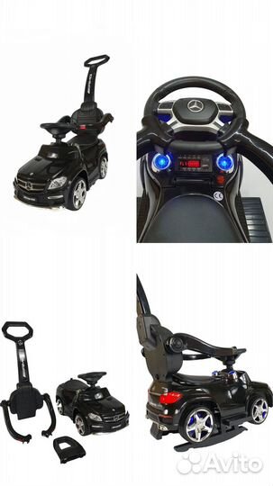 Машинка толокар с ручкой