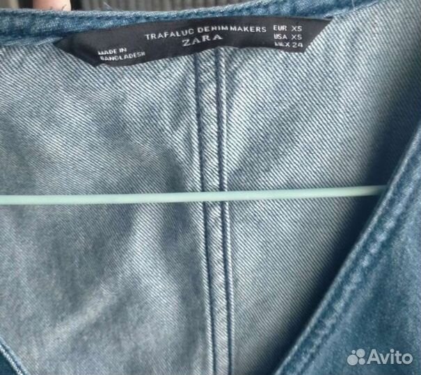 Джинсовый летний комбинезон Zara