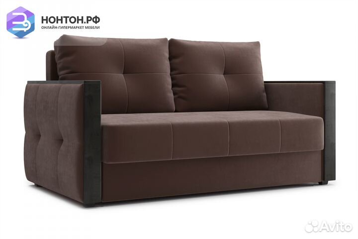 Диван еврокнижка Инсайд коричневый