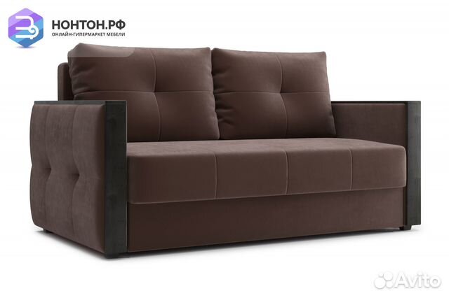 Диван еврокнижка Инсайд коричневый