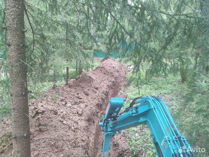 Услуги миниэкскаватора, минипогрузчика