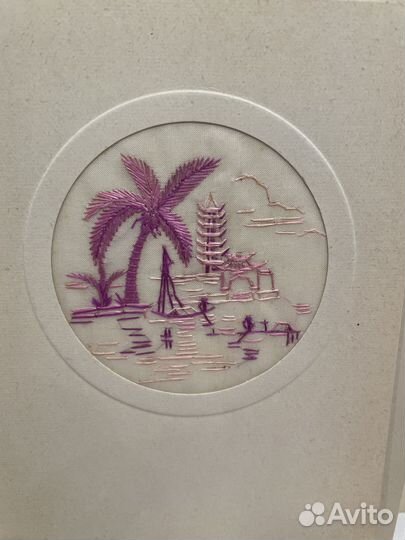 Набор старинных открыток с вышивкой