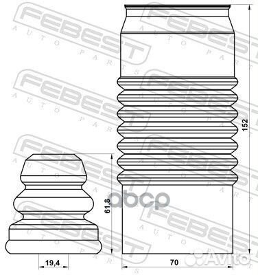 Пыльник-отбойник амортизатора перед Febest mzsh