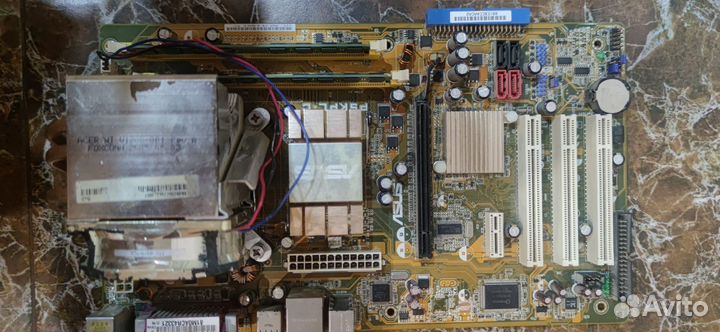 Материнская плата с процем и кулером Asus P5KPL-C