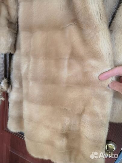 Шуба норковая с капюшоном