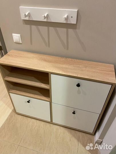 Тумба для обуви в прихожую в скандинавском стиле