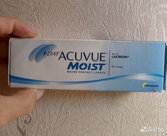 Линзы контактные acuvue moist 1 day