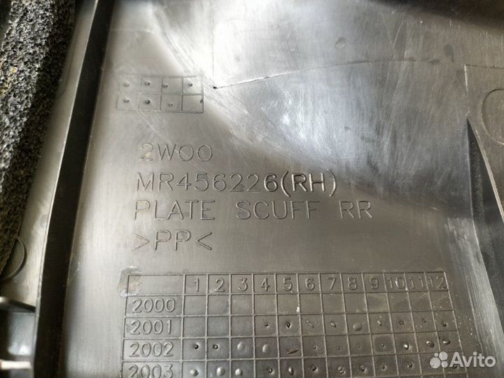 Накладка порога внутренняя задняя правая