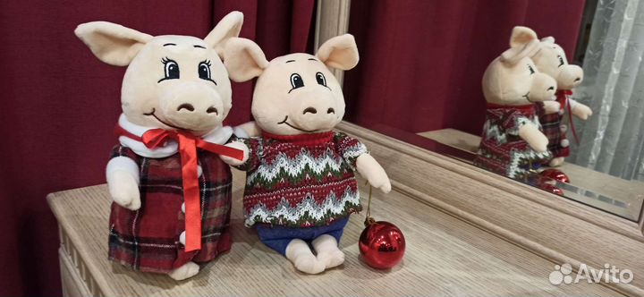 Игрушки мягкие новогодние