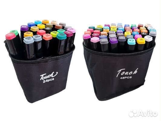 Маркеры для скетчинга 24 шт. двухсторонние