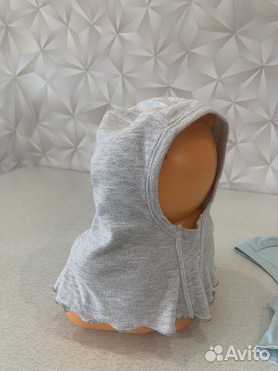 Шапка-шлем 2 шт для малыша р. 44-46