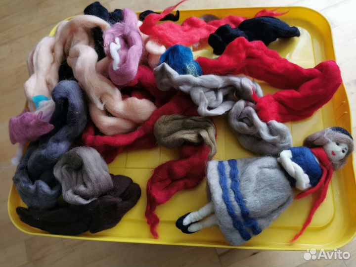 Пряжа для валяния шерсть шелк