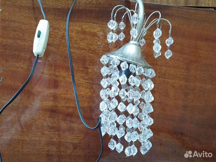 Светильник подвесной из горного хрусталя