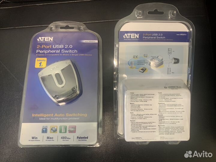 Aten 2-port USB хаб 2.0 Peripheral switch