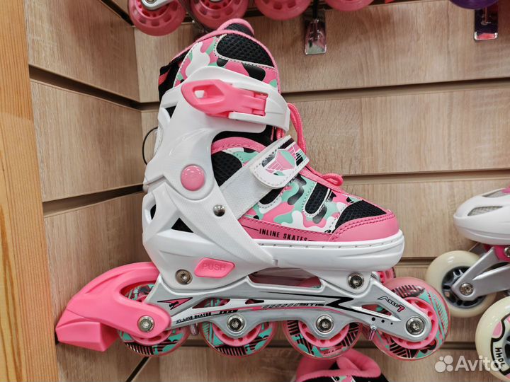 Ролики sitis Winner White-Pink