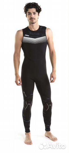 Длинный гидрокостюм без рукавов для жаркой погоды