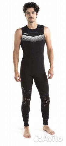 Длинный гидрокостюм без рукавов для жаркой погоды