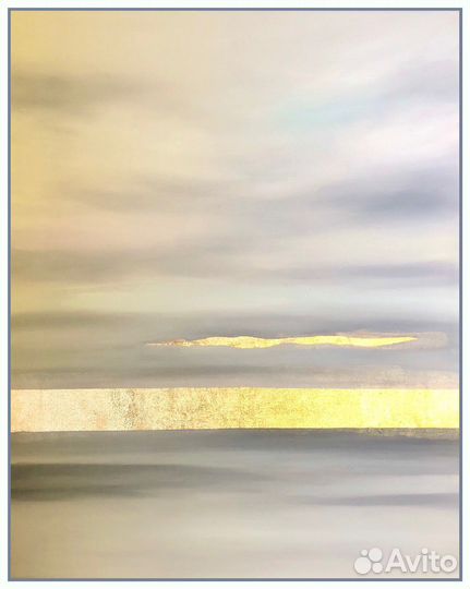 Картины абстракция с золотом диптих 2 шт