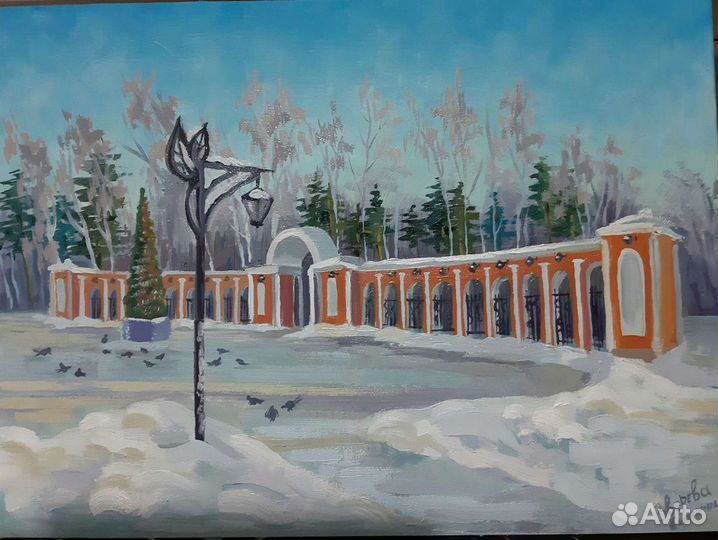 Картина маслом 30на 40см. Холст на картоне. Ручная