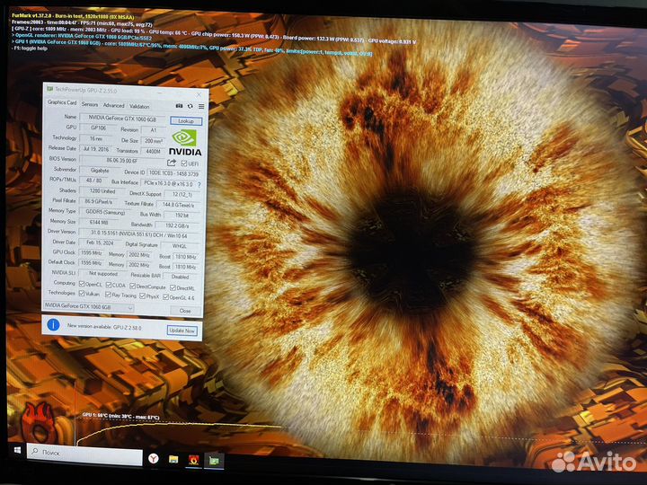 Видеокарта GTX 1060 6GB Gigabyte G1