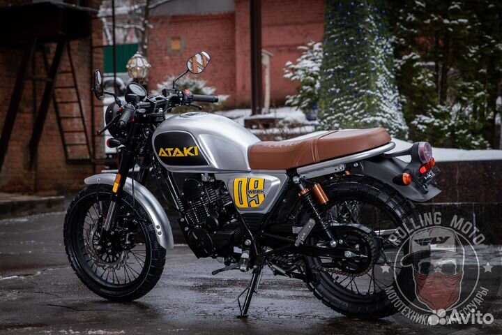 Дорожный мотоцикл Ataki Week9 silver птс новый