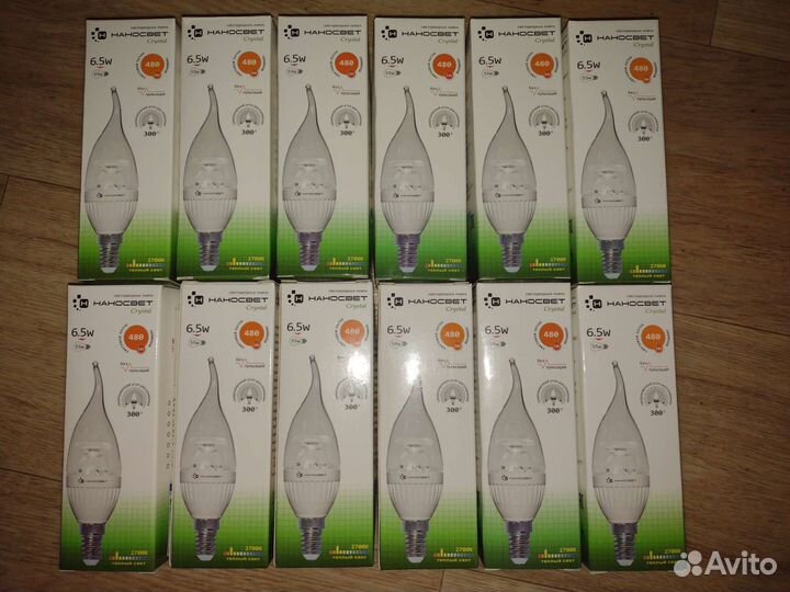 Лампа светодиодная свеча, 6.5 Вт, е14, 2700к