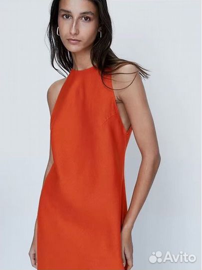 Massimo dutti платье лен