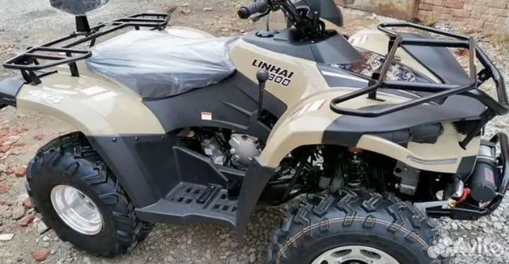 Квадроцикл Linhai Yamaha D 300 4WD бежевый