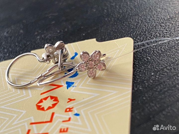 Серьги новые 925 серебро